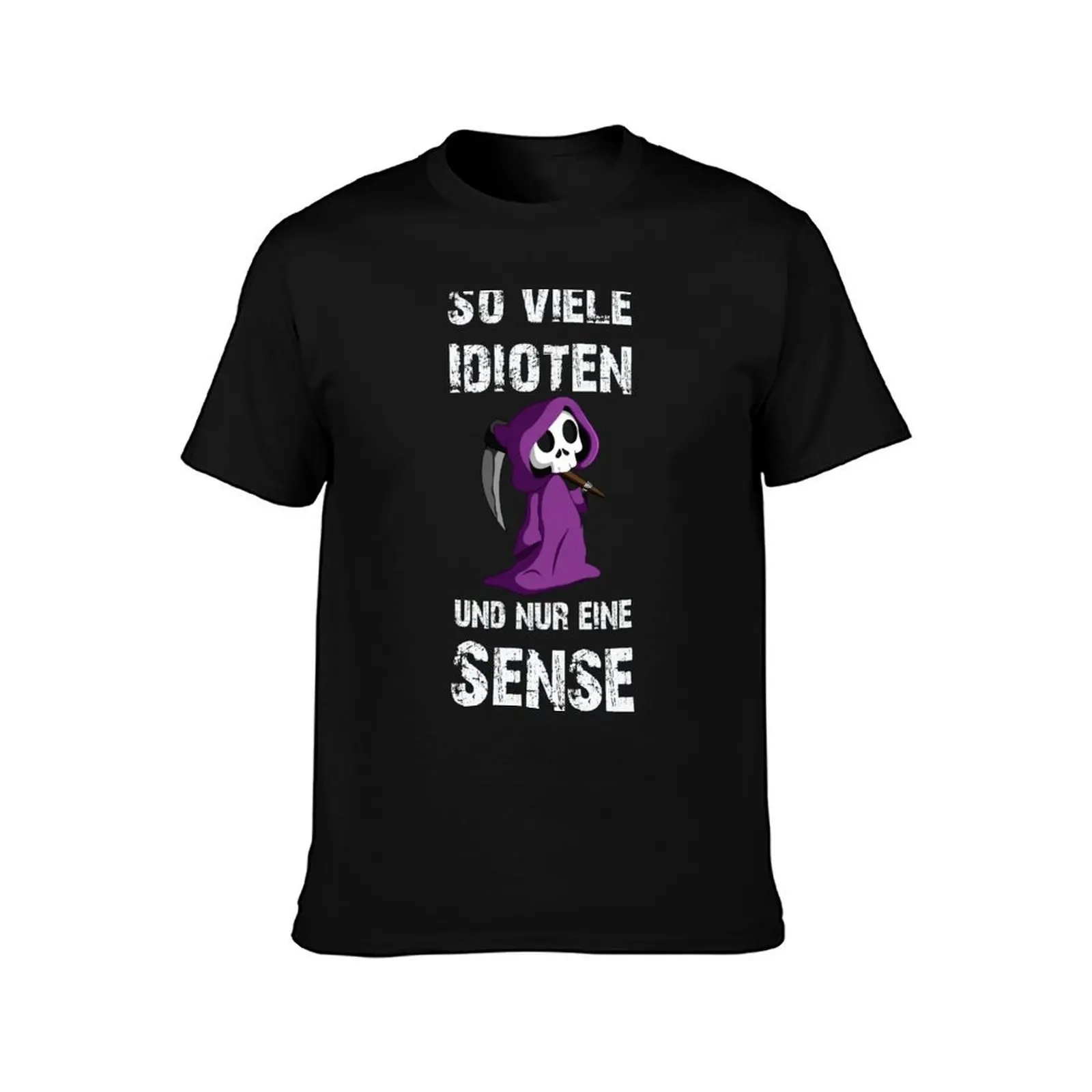 So many idiots just have a scythe of sarcasm irony T-Shirt, Summer Casual Cotton Tee, Oversized Streetwear Tops, 100% Cotton