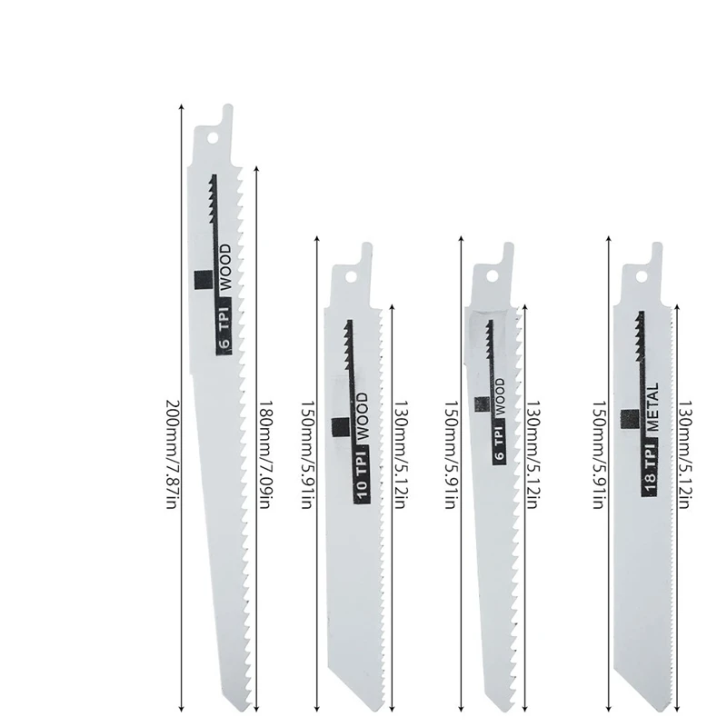 10 ชิ้น Handsaw Multi Saw Blade ใบเลื่อยลูกสูบ Saber Saw สําหรับตัดไม้โลหะ PVC หลอดเครื่องมืออุปกรณ์เสริม