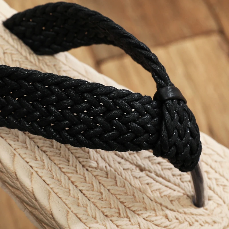 Summer Beach Shoes Casual Home Slides Home Open Toe Sandals Flip Flops Solid Color Platform Bathroom Flat Slippers Women 2025 ﻿ view 4