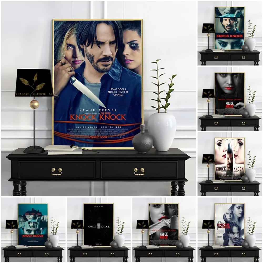 Knock Knock Film Art Print Poster Thriller Horror Movie Wall Picture Modern Home Decor Canvas Painting