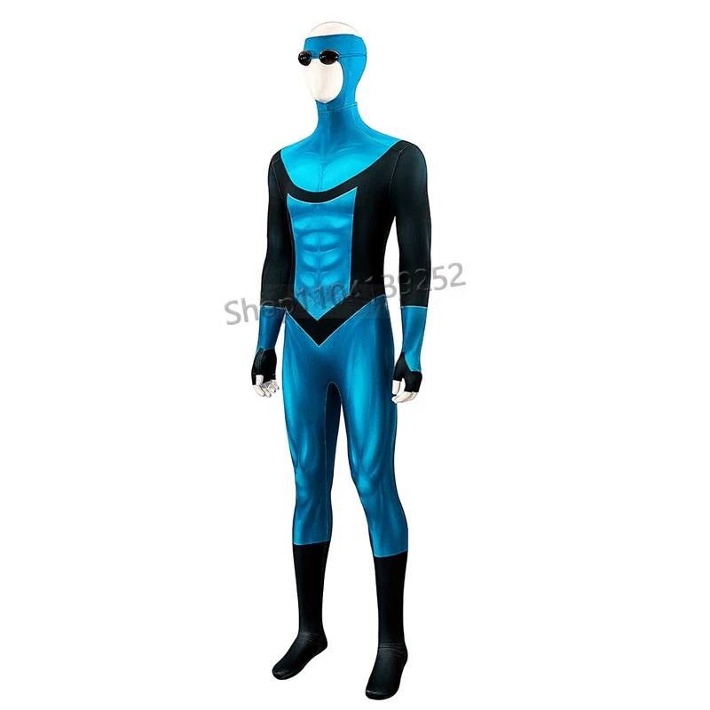 Invincibile Mark Grayson Nuovo Vestito Costume Cosplay Uomini Zentai 3D Stampa Tuta Occhiali Maschera Set Halloween Maschio Fantasia Tuta