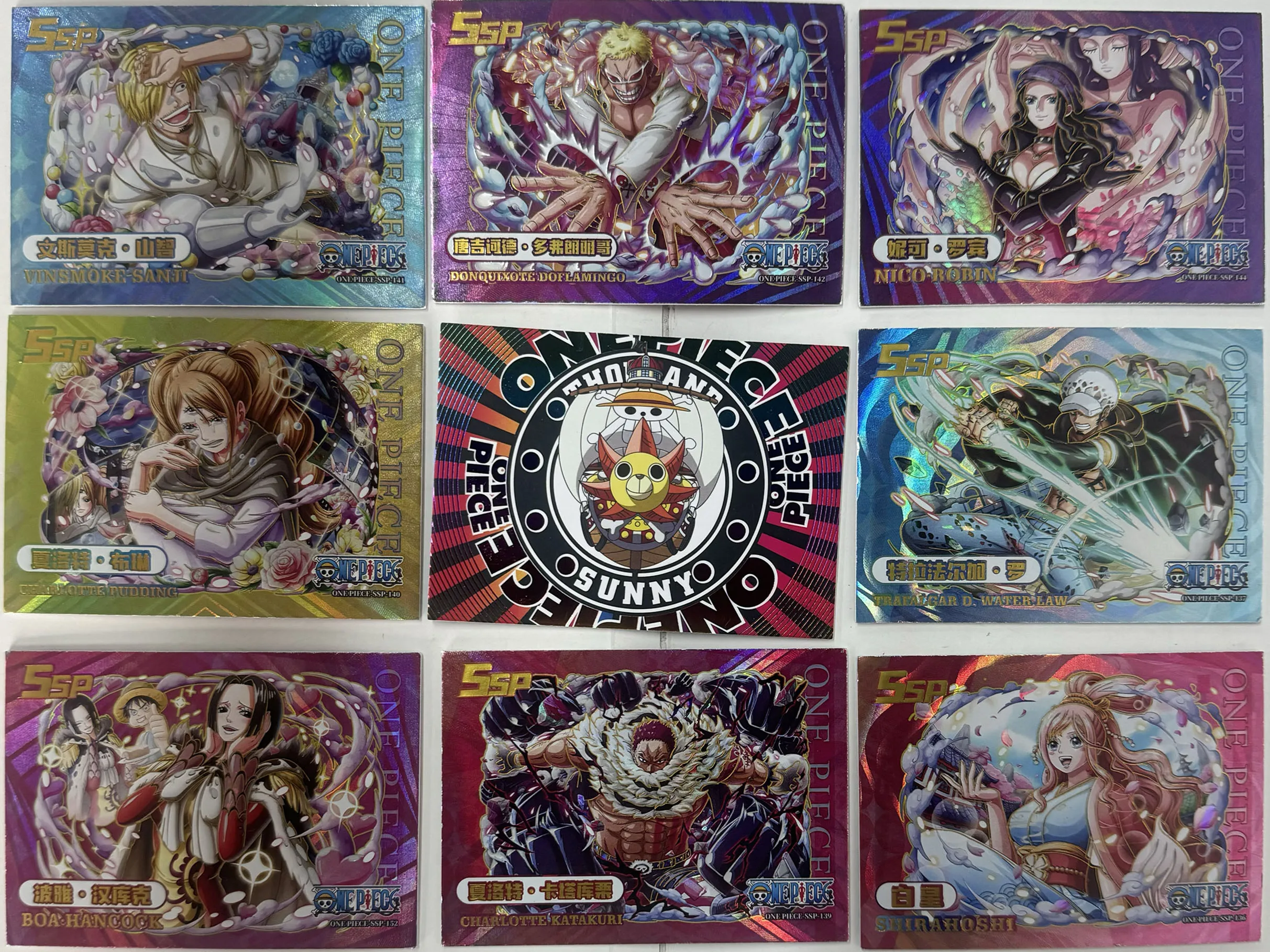 Anime ONE PIECE Rare TCP PR NYS LSZ DB SP SSP Lamina di rifrazione Rufy Usopp Franky Giocattoli per ragazzi Carta da collezione Regalo di compleanno