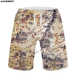 Jumeast Homens Mulheres Oversized Masculino Feminino Streetwear Velho Jornal Shorts Troncos Board Shorts Praia Casual Sweatpants Calças Curtas