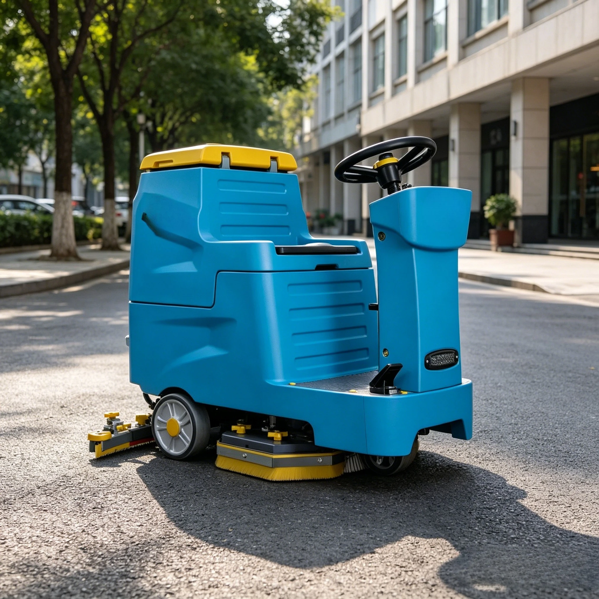 Ride on Floor Scrubber Battery Powered Industrial Floor Washing Cleaning Machine for Warehouse Supermarket Workshop Customized