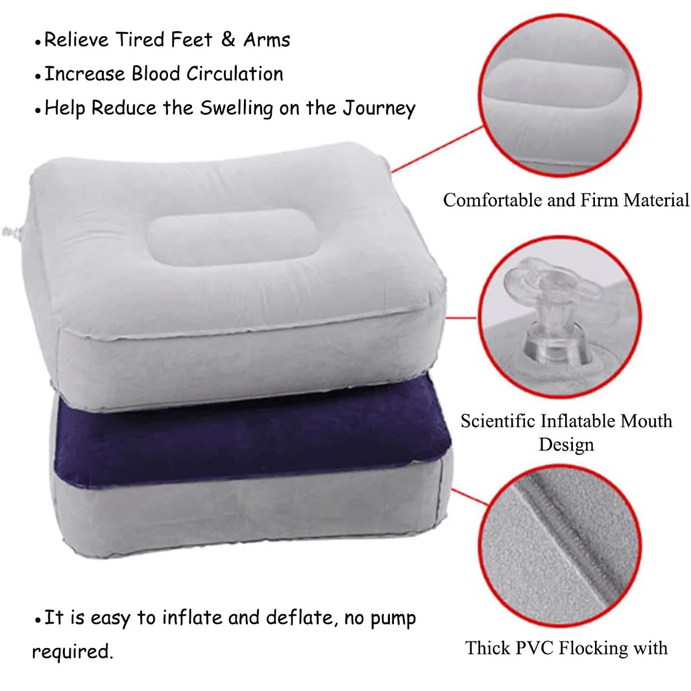 Flight Sleeping Footrest Rest Taburete On Airplane Car Bus Adjustable Kids Inflatable Travel Sleep Resting Taburete