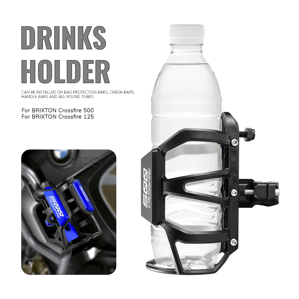 Motorcycle Beverage Water Bottle Cage Drinks Holder Water Cup Holder For BRIXTON Crossfire 500 Crossfire 125 Crossfire500