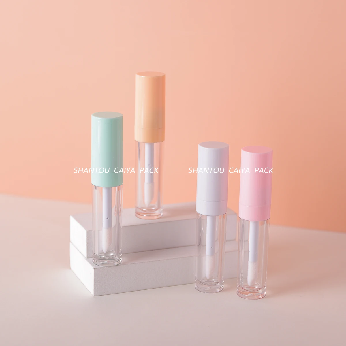 Tubo de brillo de labios transparente vacío de 8ml, contenedor de brillo de labios transparente cosmético con cepillo de varita grande, botella correctora líquida de maquillaje