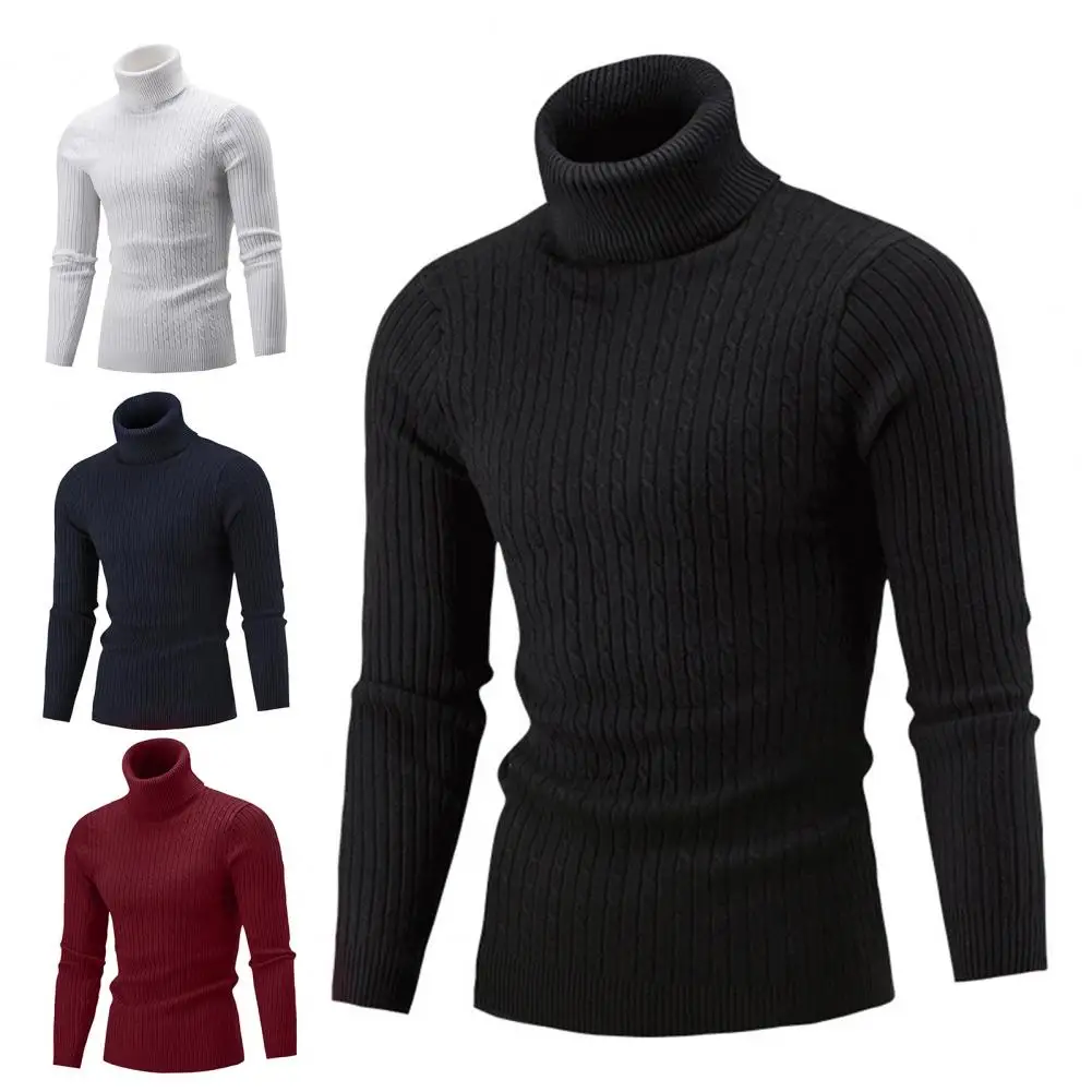 Trend iger Pullover Pullover Roll kragen pullover lässig Strick pullover Roll kragen pullover Männer schlanker Pullover