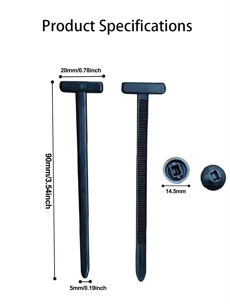 200/100/50 Stück Selbstsichernde Nylon-Kabelbinder mit Druckclips – Wiederlösbare Kabel- und Rohrhalter für Auto, Befestigung & BündelungRohrhalter Autowiederverwendbare Kabelbinderwiederverwendbare KabelbinderAuto Zub – Detail 3