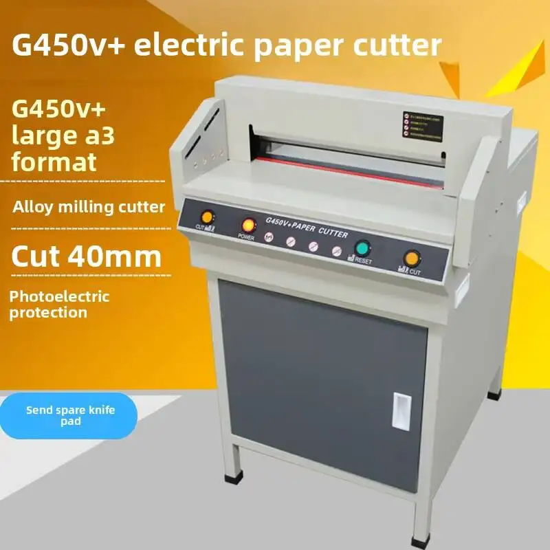 G450V Electric Layer Thick Cutter Knife Glue Binding Tender Paper Cutting Machine Fully Electric Paper Cutter, Paper Cutter