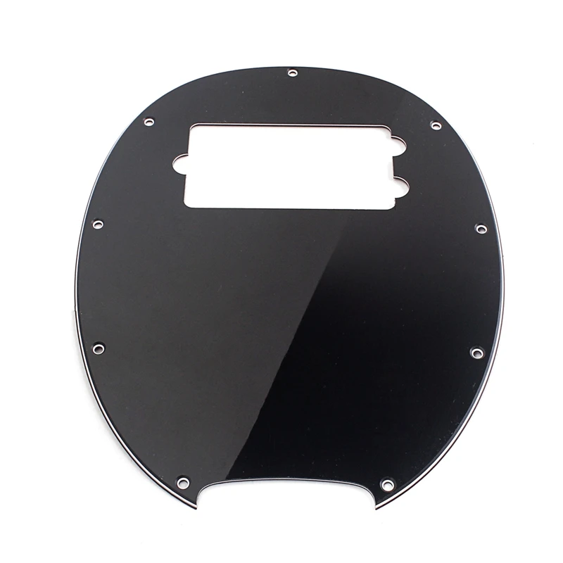 Plastic 3-Ply Pickguard Anti-Scratch Plate Black For Musicman 4 String Bass Guitar Accessory