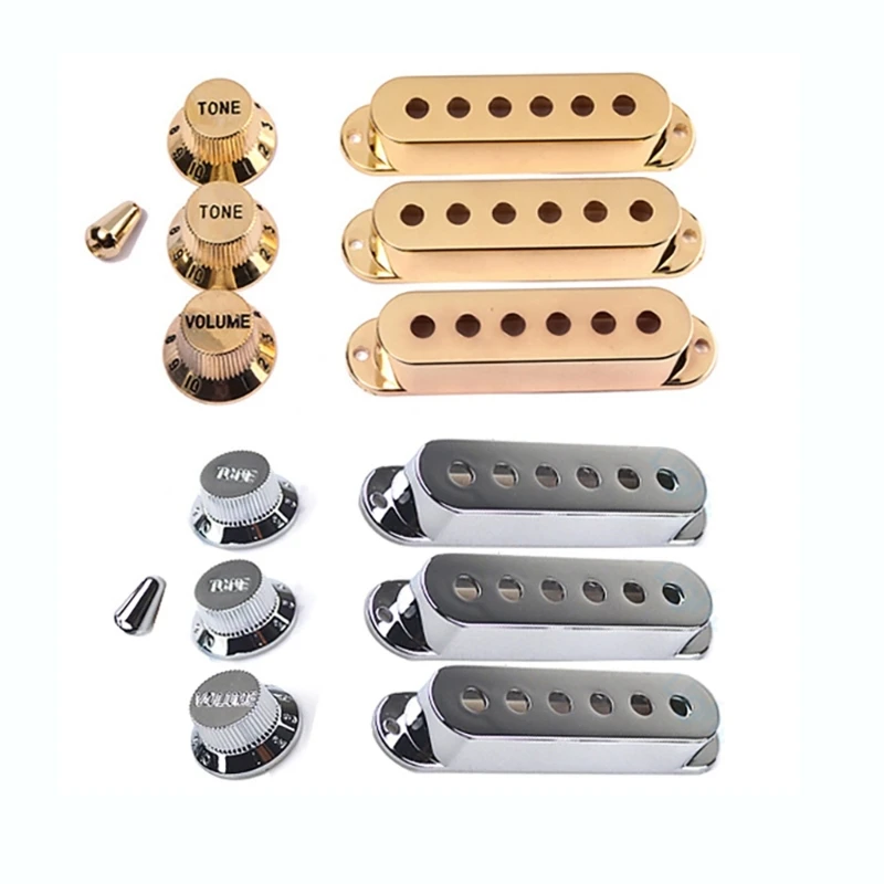 

Single Coil Pickup Cover Guitar Knobs Electric Guitar Pickup Cover with Volumes Tone Control Knob Easy to Install