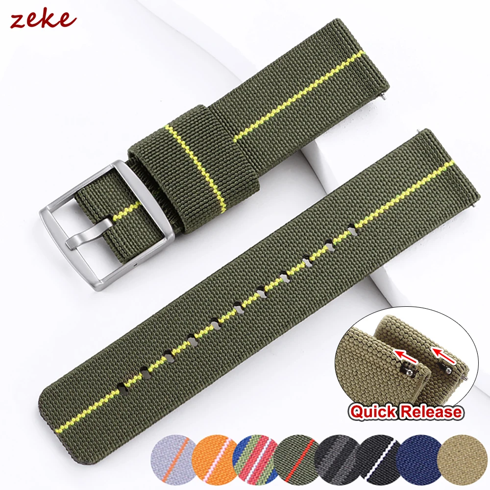 Quick Release Nylon Watch Strap 20mm Watchband for Omage Watch Canvas Sports Band for Men Women Wristband Woven Fabric Bracelet