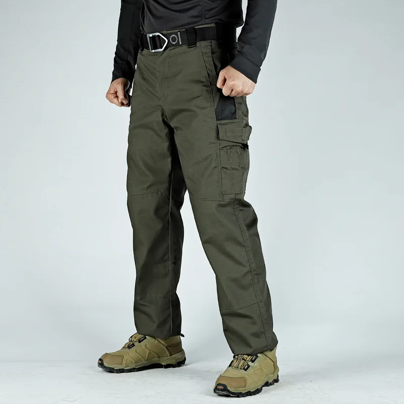 Wear-resisting Hiking Tactical Pants Men Outdoor Waterproof Multi-pocket Camping Trousers Military Combat Training Climbing Pant