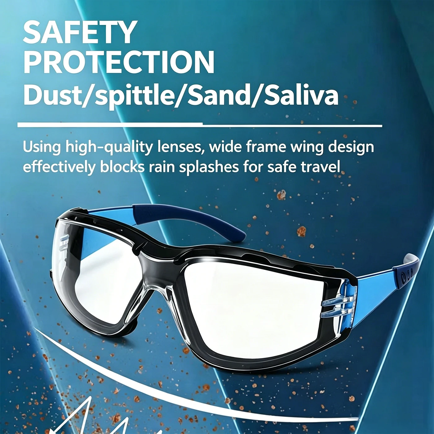 Goggles, Outdoor Cycling Protective Goggles, Windproof, Dustproof, Insect Proof, Splash Proof Transparent Protective Goggles
