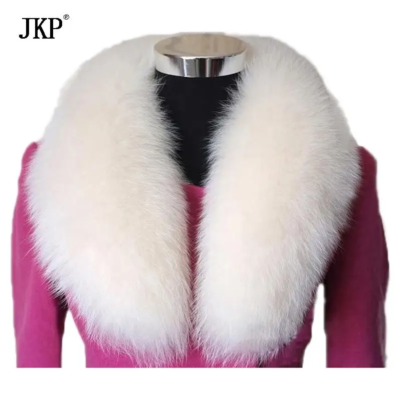 New Women 100% Natural Fox Fur scarf Real Fox Fur collar winter warm Fur Collar warm Scarf big Scarves Down Coat Hood Fur