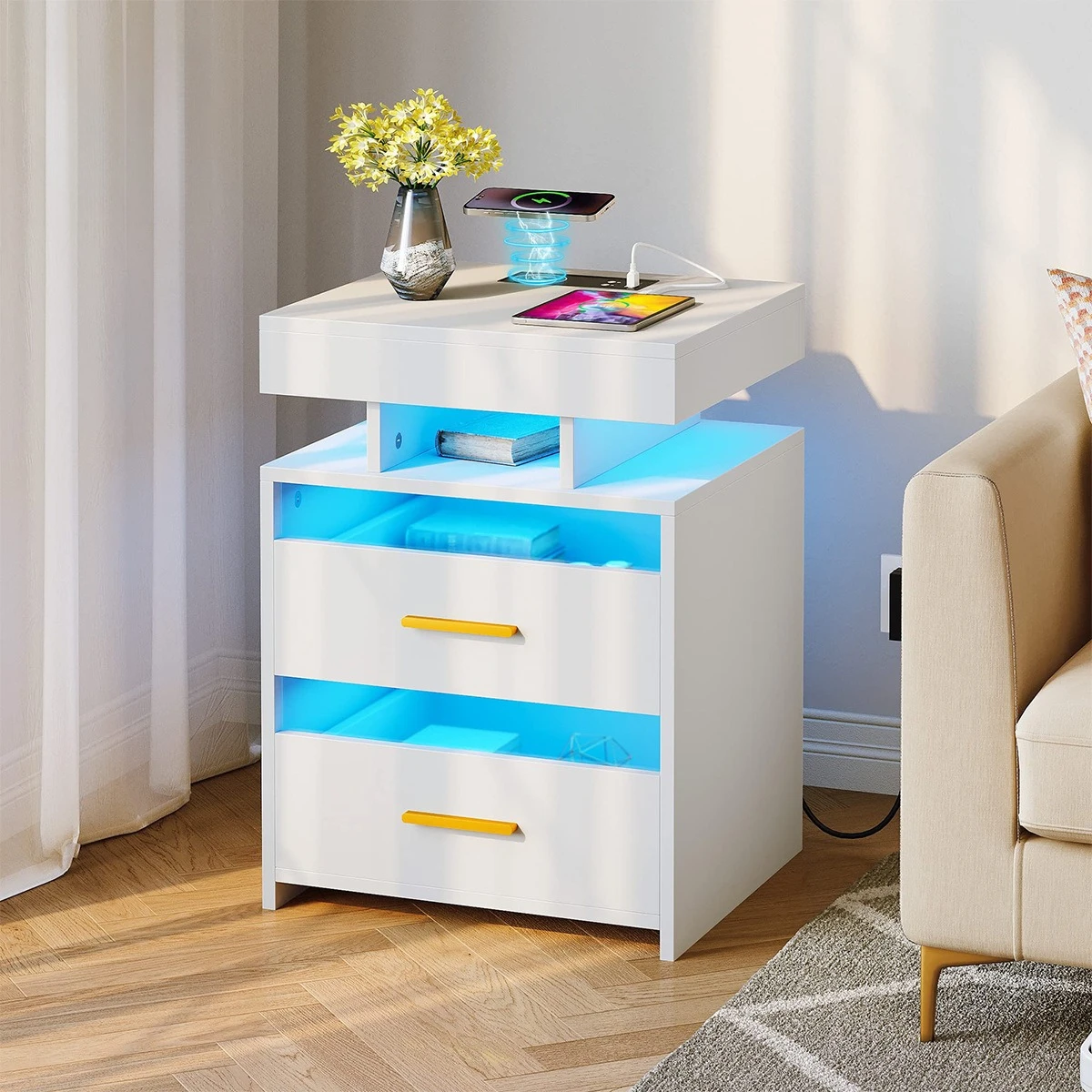 Panel furniture cross-border supply Bedroom cabinet Storage simple bedside table