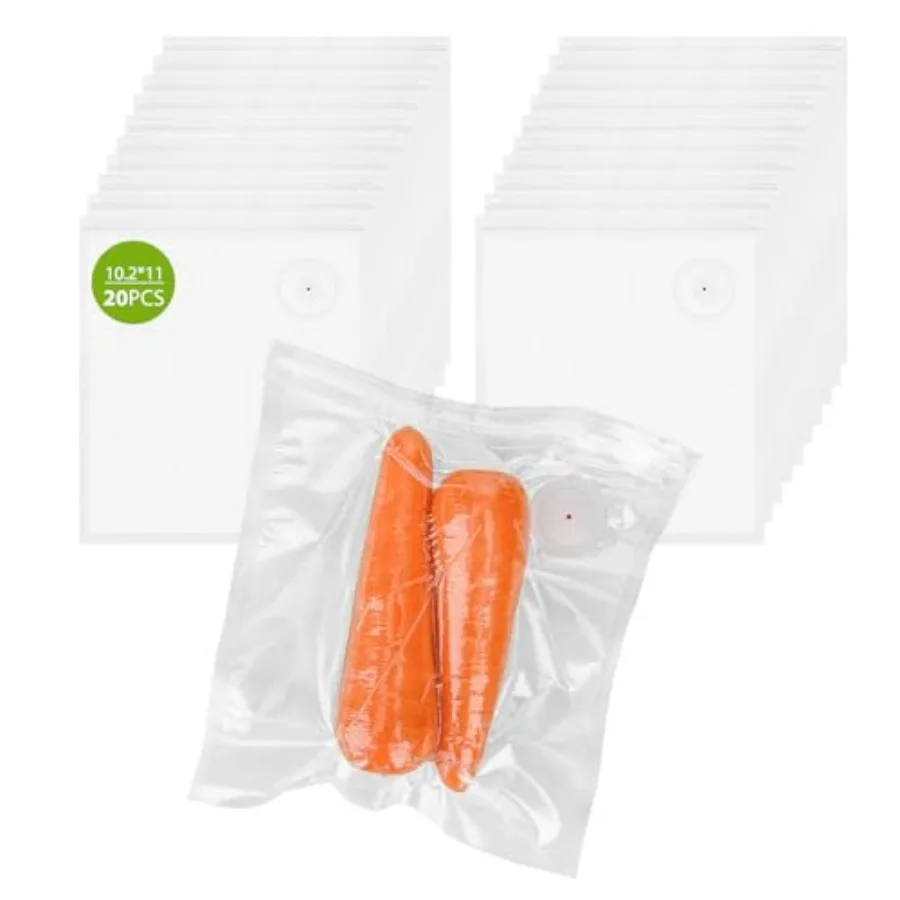 

PCS Vacuum Sealer Bags for Food, BPA-Free Reusable Vacuum Zipper Bags with Upgraded Air Valve, Sous Vide and Meal Prep Vacuum S