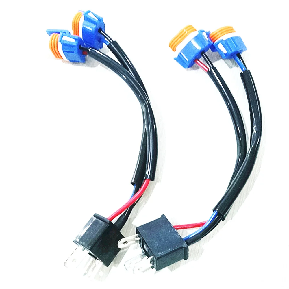 

2 Pieces H4 to 9005 Headlight Bulb Conversion Sockets Wiring Harness 100w