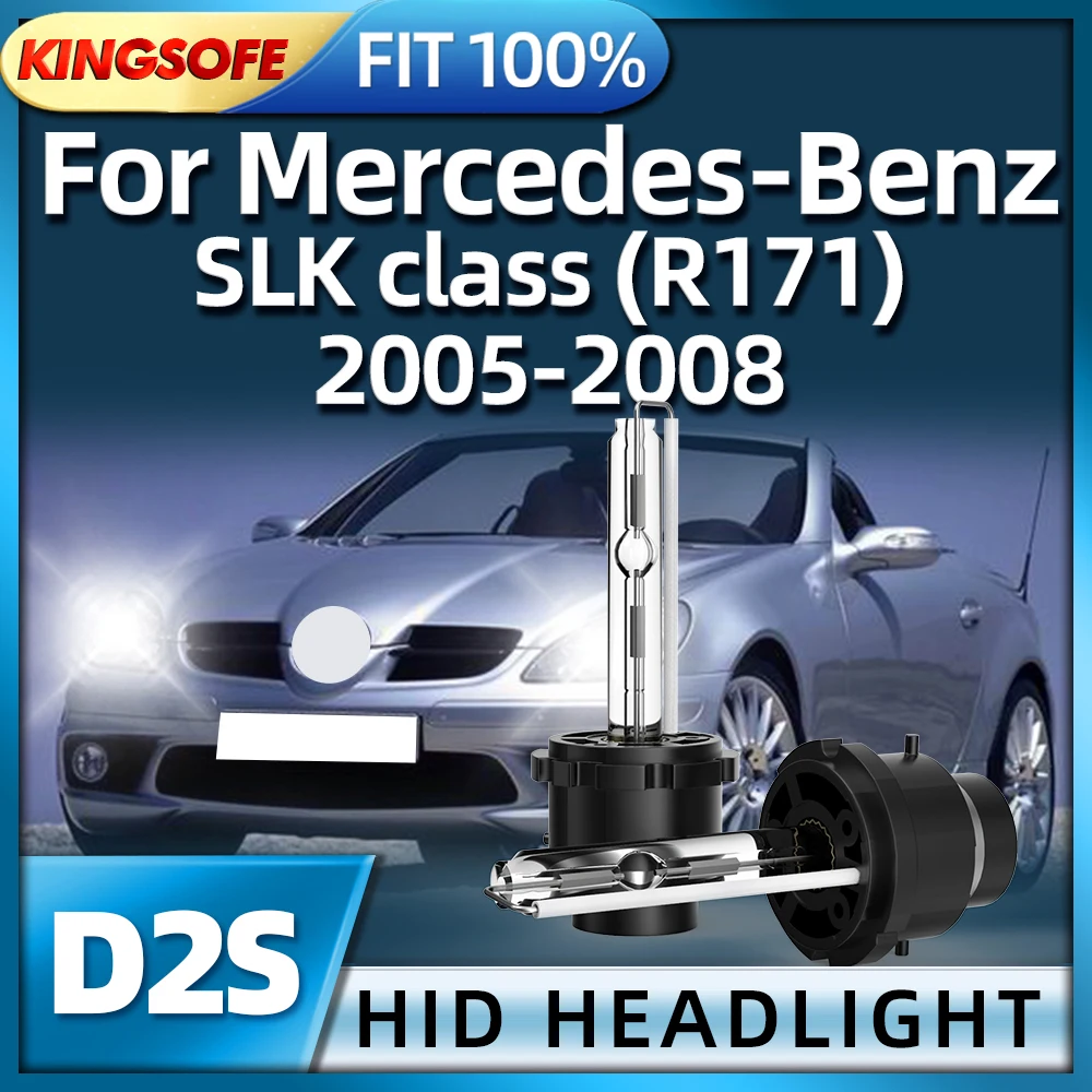 

KINGSOFE 35W HID Car D2S Bulb Xenon Lamp Headlight Replacement 6000K For Mercedes-Benz SLK class (R171) 2005 2006 2007 2008