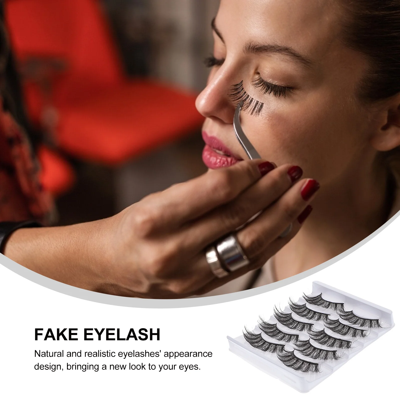 

1 Box Natural Dense False Eyelash Extensions Lightweight Comfortable Synthetic Lash DIY Easy Apply Remove for Women Girls