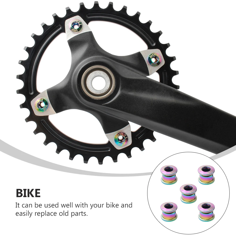 

5pcs Disk Nails Durable Chainring Wheel Single Disc Bolt Screw Bike Accessories Folding Disc Bolt Steel Material