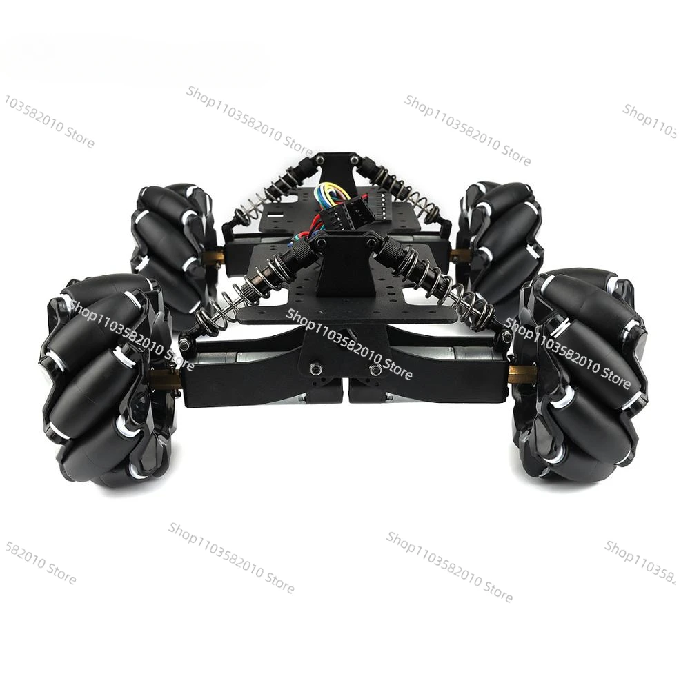 TZT W100 Robot Car Omnidirectional Mecanum Wheel Robot Car Chassis Kit for Arduino Adjustable Suspension Unassembled