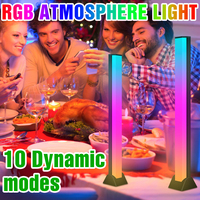 LED Table Lamp RGB Music Synchronous Rhythm Pickup Light Bedroom Gaming Room Decoration Computer Desk Atmosphere Lights USB DC5V