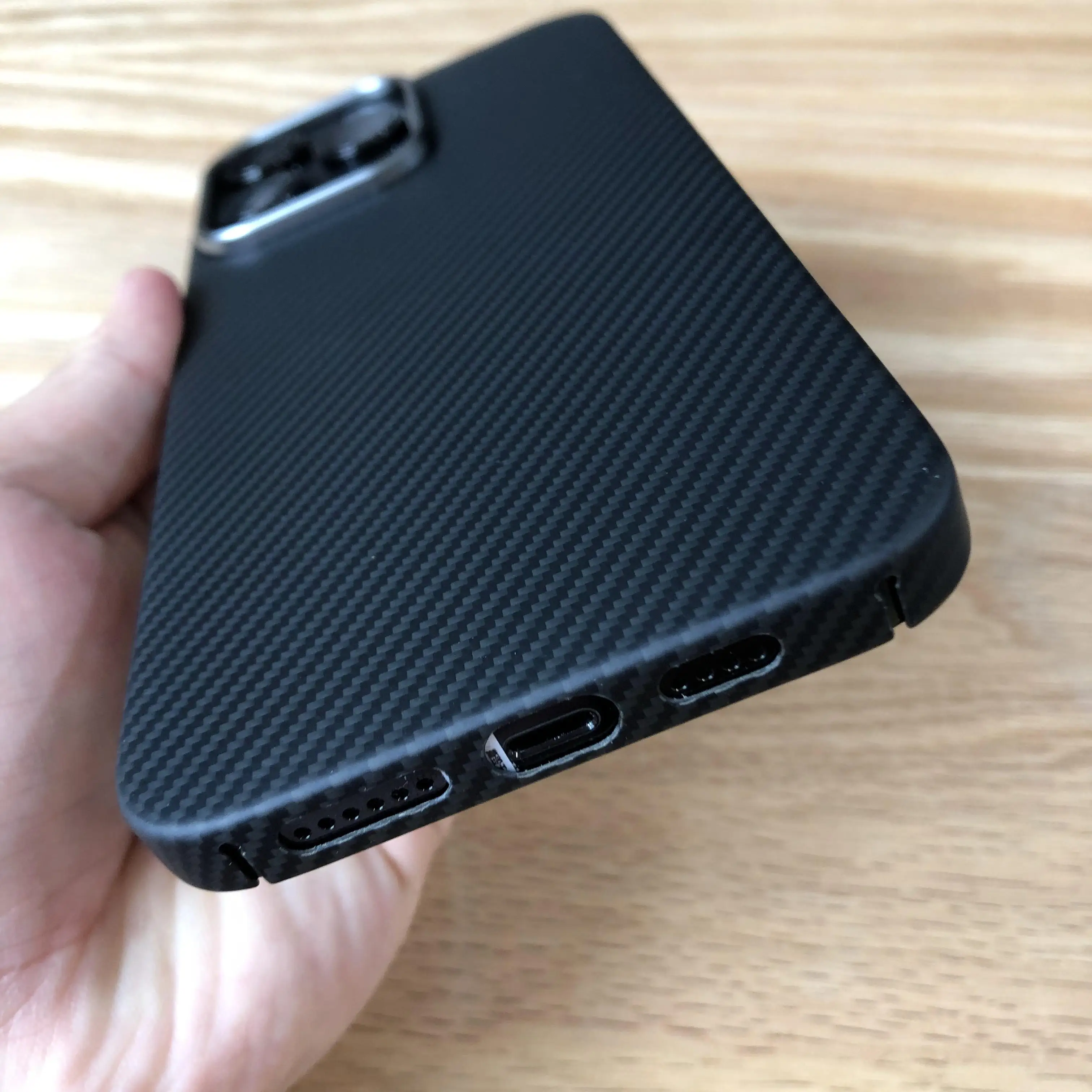 HKAB case for Apple iPhone 14 Pro Max Kevlar Aramid Carbon Fiber Geometric Anti-Scratch lightweight Matte/Anti-Glare Non-Slip 01