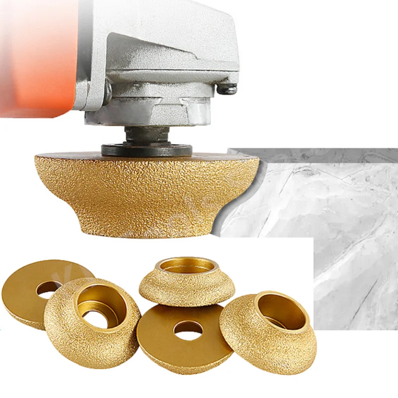 

1PC 75*20/25mm Thickness Brazing Dockbill Shape Diamond Edge Profile Grinding Wheel Marble Granite Edge Angle Grinder