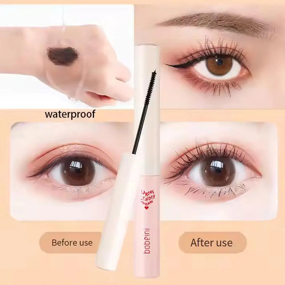 สีดําสีน้ําตาล Ultra-fine มาสคาร่ากันน้ําธรรมชาติหญิง Professional แต่งหน้า Fast แห้งสีน้ําตาลสีดํา Curling มาสคาร่าเครื่องสําอางค์