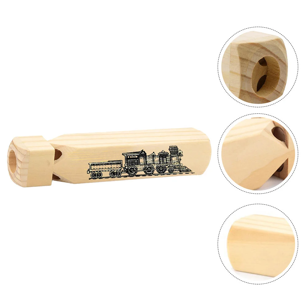 Train Whistle for Toddler Party Gift Idea Toy Honk Wood with Pattern Wooden Kid Child Whistles