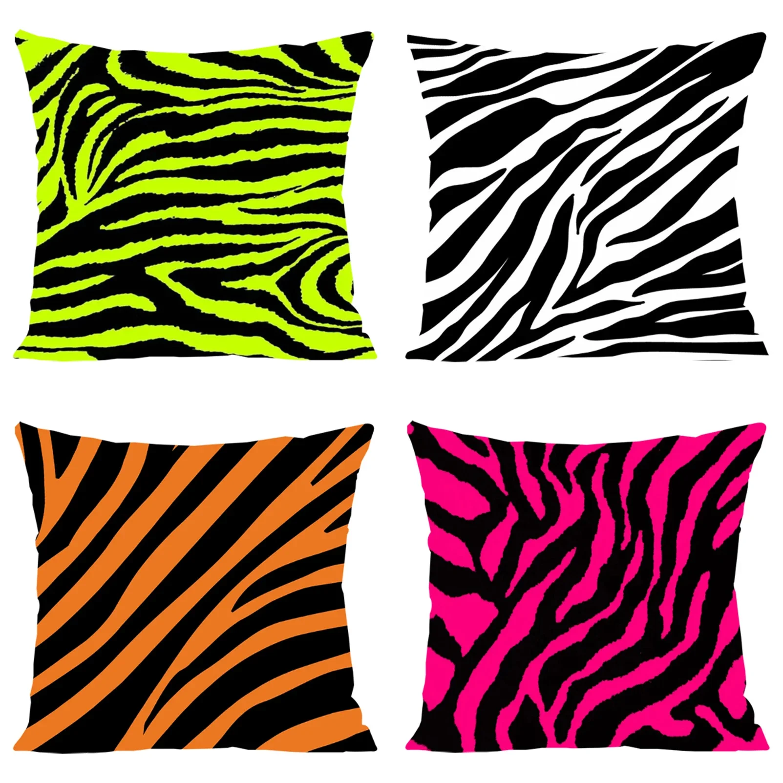 

Zebra Print Cushion Cover Pillow Cover for Living Room Cushions Pillowcases for Pillows 45x45 Cases Bed