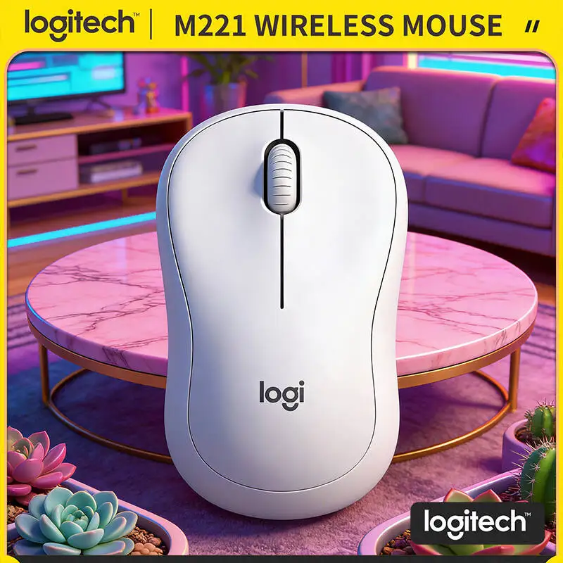 

Logitech M221 Wireless Mouse - 75g Portable, 10m Range, 1000 DPI, Perfect for Study Office Home Travel Professionals