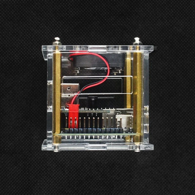 Acrylic Enclosuremountable Expansion Boardfan Coolingtemperature Reduction With Fan With Heat Sink For Orange Pi Zero3 Parts