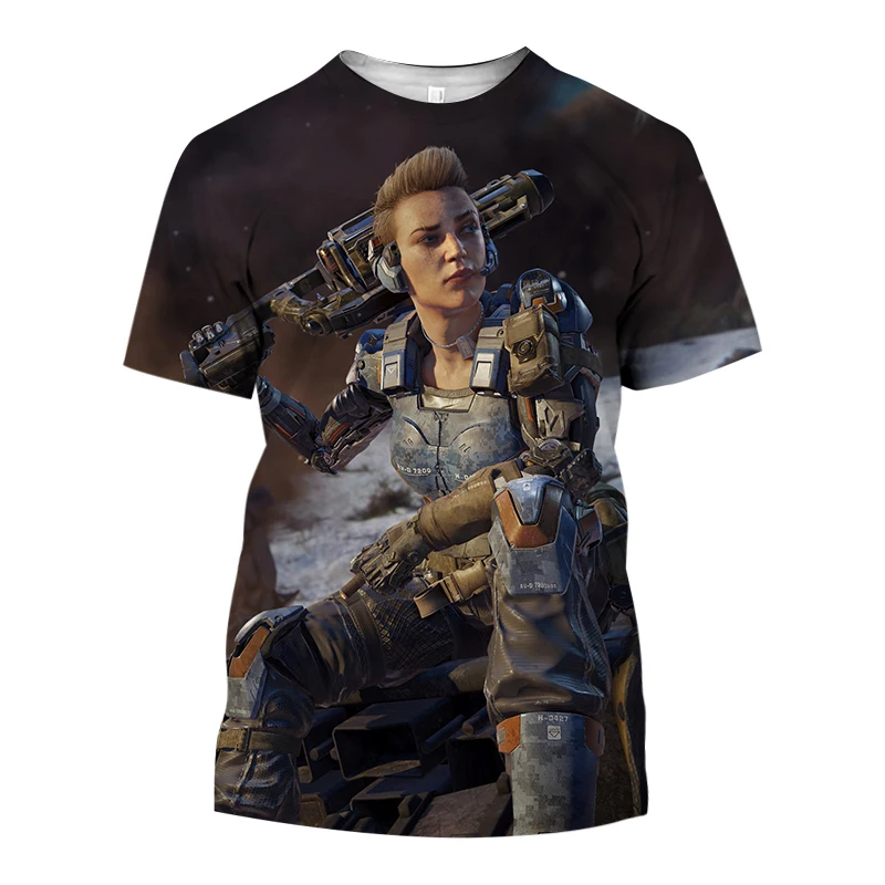 Call Of Duty FPS Shooting Game T Shirt For Men Fashion Casual Crew Neck Retro Short Sleeve Summer Hip Hop Harajuku Oversized Tee image 5