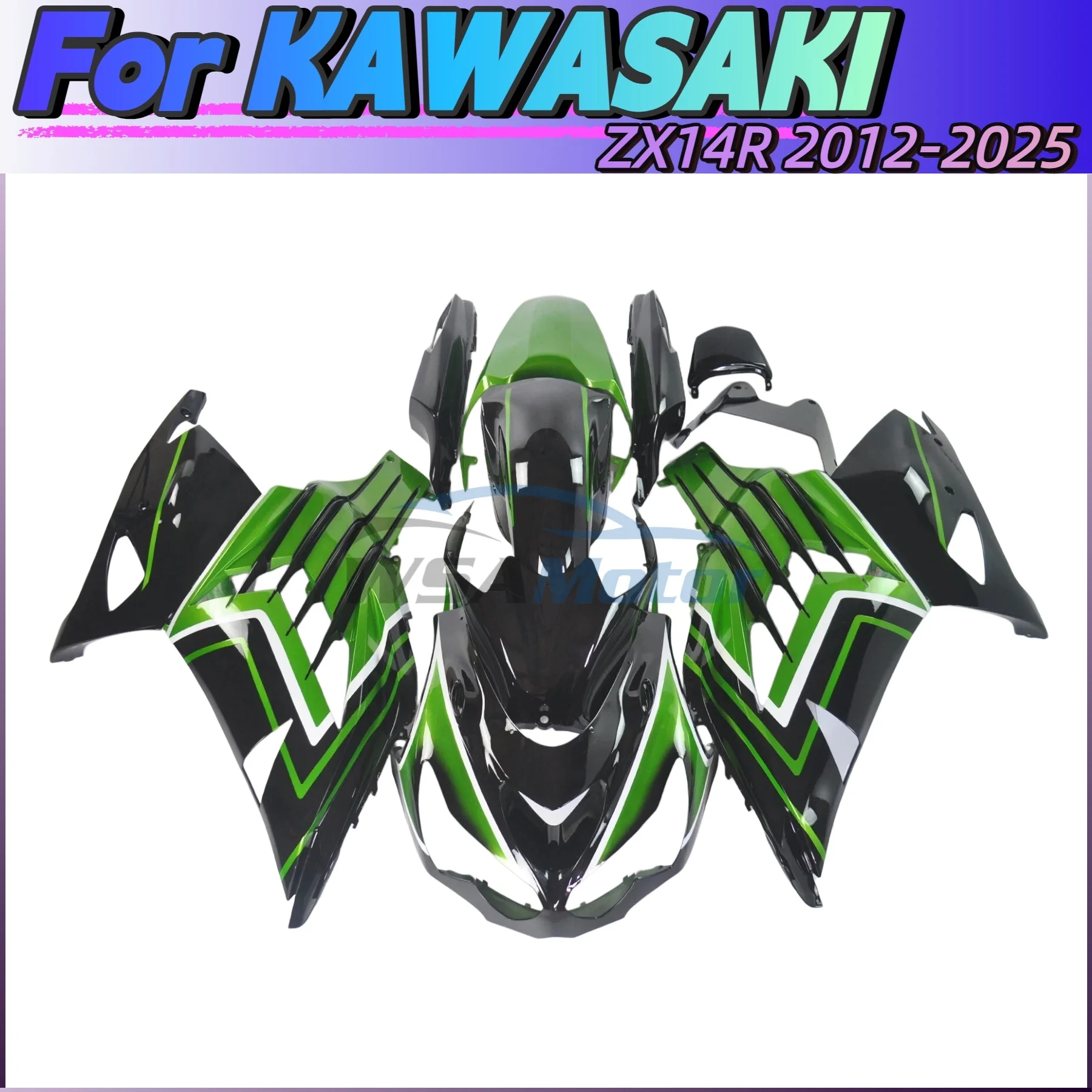 

Motorcycle Fairing Kit For Kawasaki ZX14R ZZR1400 2012-2025 Fairings Panel ZX14 ZZR 1400R 12-25 Green Gloss Bodyframe Cowl Shell