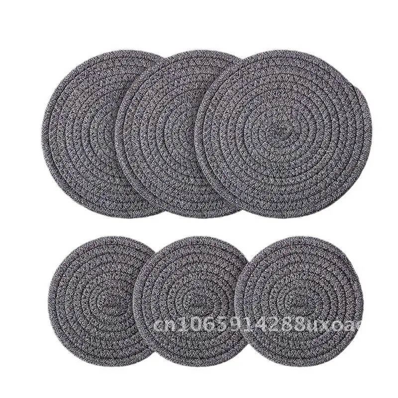 

Heat Insulation Pad Cotton Japanese Cotton and Linen Coaster Pot Mat Placemat Tea Set Dining Table High Temperature Protection