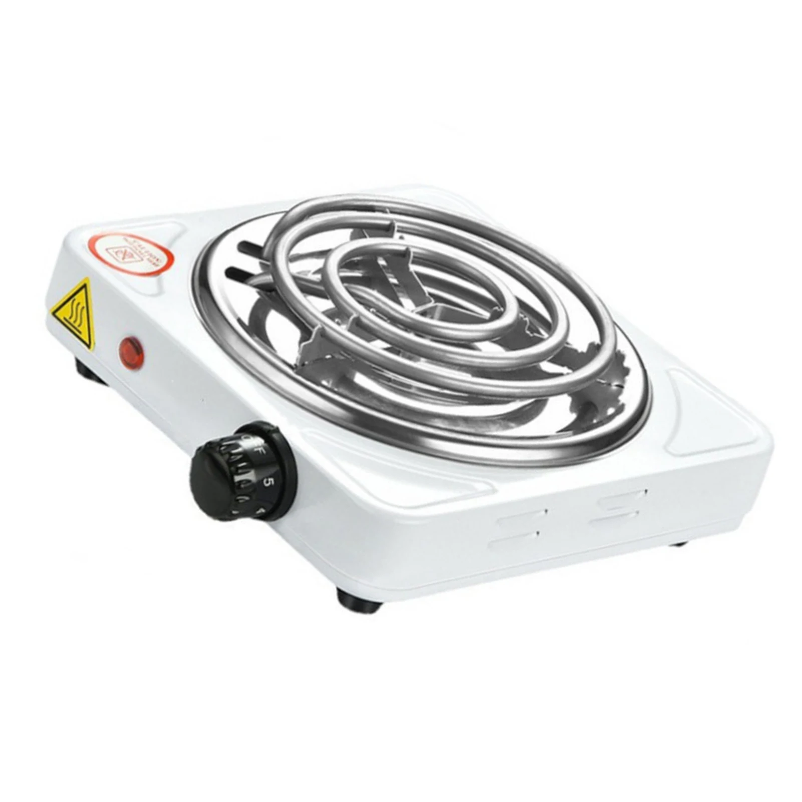 Electric Single Burner 1000W Coil Cooktop White Overheat Protection Adjustable Versatile Portable Electric Stove for Kitche image 6