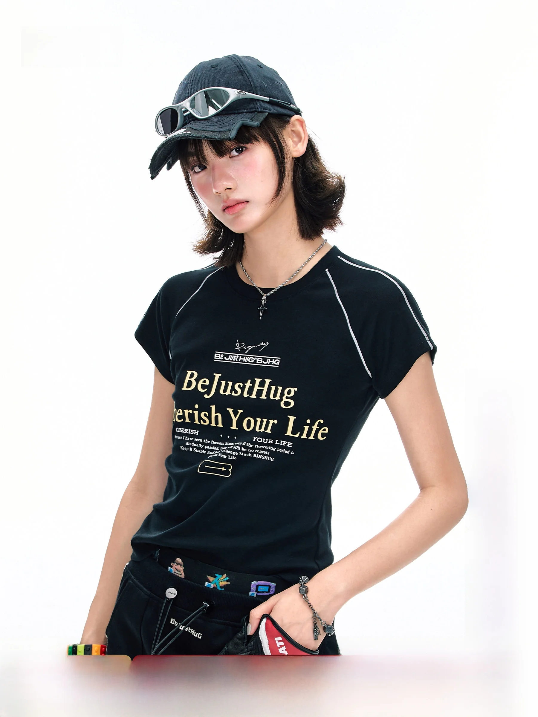 

BJHG Retro Sport T-irt ort Sve Women's Summer Color Blo High Sensation Micro Elastic Cool Feeling oulder T-irt