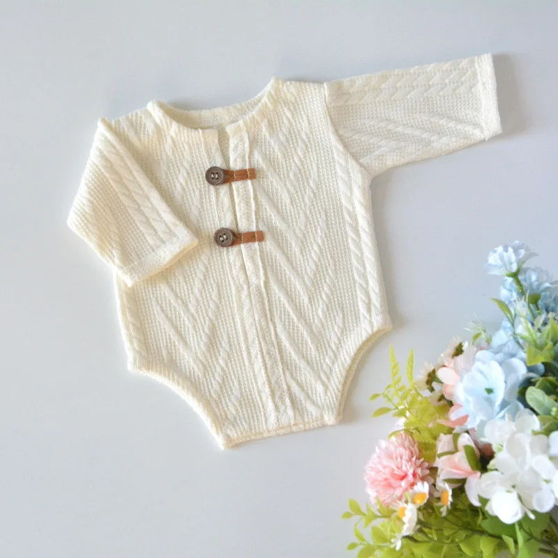 Knitting Newborn Photography For Newborns Boy Costume Props Articles Girl Birth Infant Clothes Items Shooting Overalls Outfit