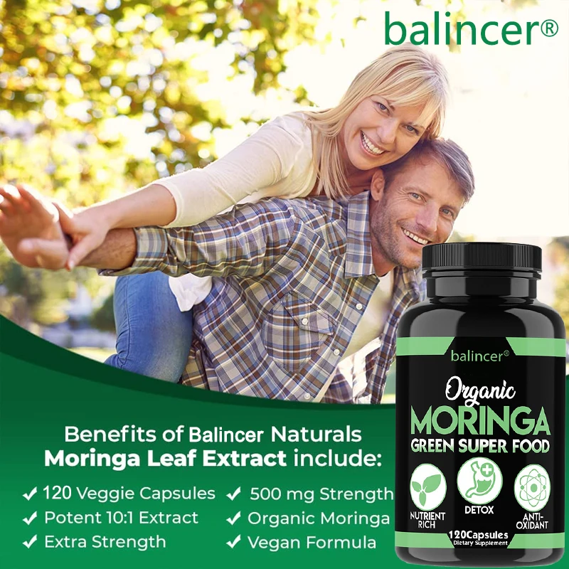 Balincer Moringa 캡슐, 면역 시스템 개선, 건강한 순환 촉진, 눈, 뇌 및 소화 건강 지원