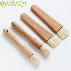 Barbecue Oil Brush With Wood Handle Kitchen Gril Oil Gristle Brush For Baking Cooking Liquid Oil Brushes Washing Cleaning Brush