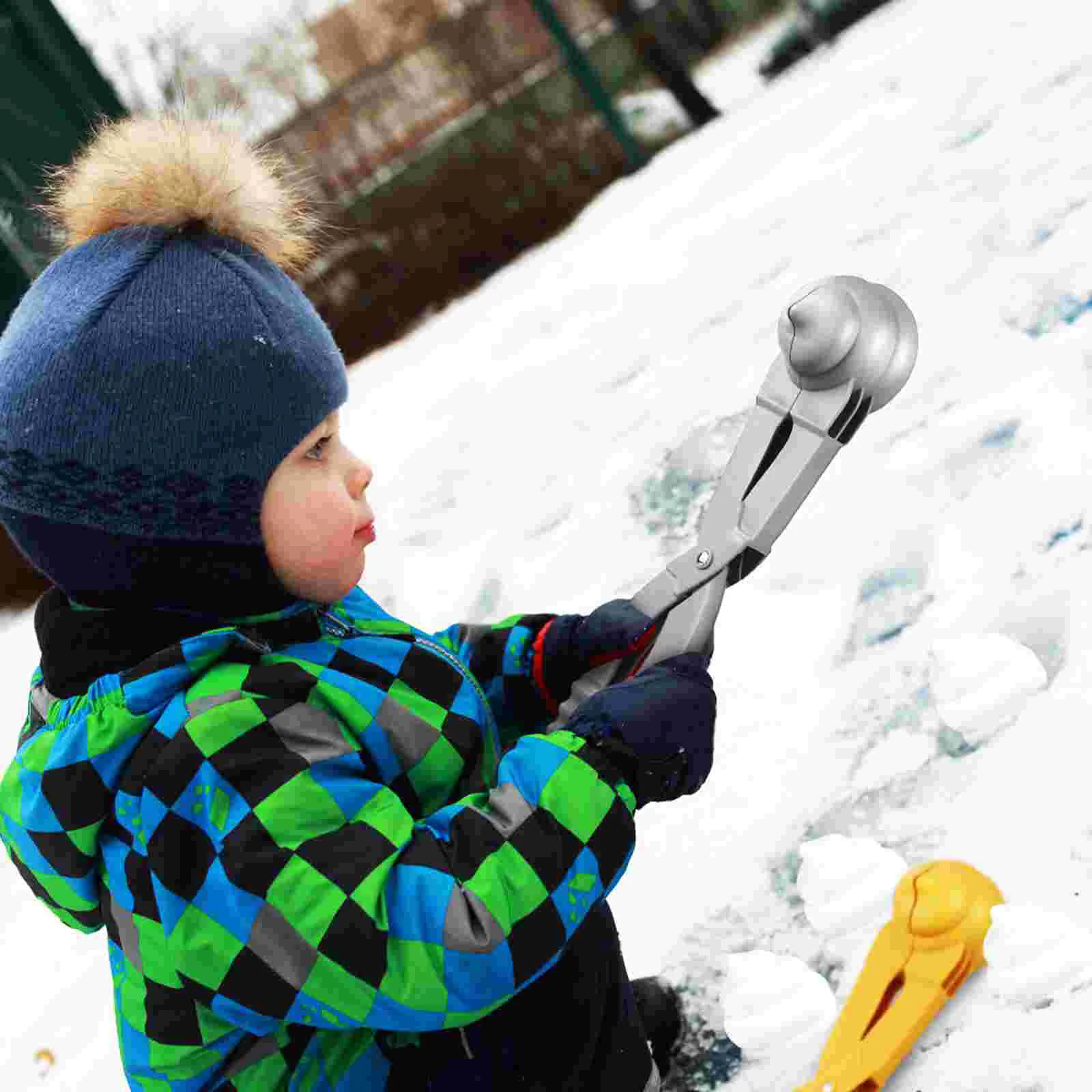 2-delige kakvormige sneeuwbalmaker groot formaat sneeuwballenmakers plastic kit kind