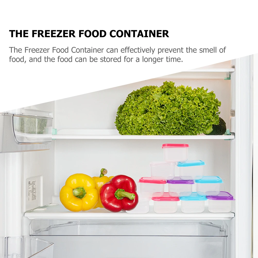 

24Pcs Fresh Keeping Boxes Food Grade Plastic Reusable Freezer Food Containers Portable Lunch Containers for Kids with Sealed