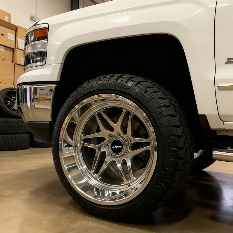 26 Style Custom Deep Lip Forged Wheel 22x12 24x14 26x16 28x16 Polished Off‑road Alloy Rim For Ford F150 For RAM For GMC For Silv