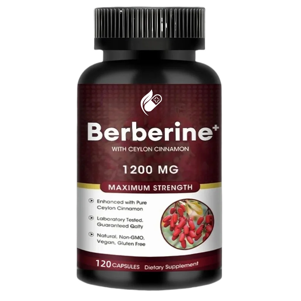 Top Factories Berberine Capsules 1200mg Natural Vegan Supplement Supports Heart Immune System Liver Digestion Weight Loss
