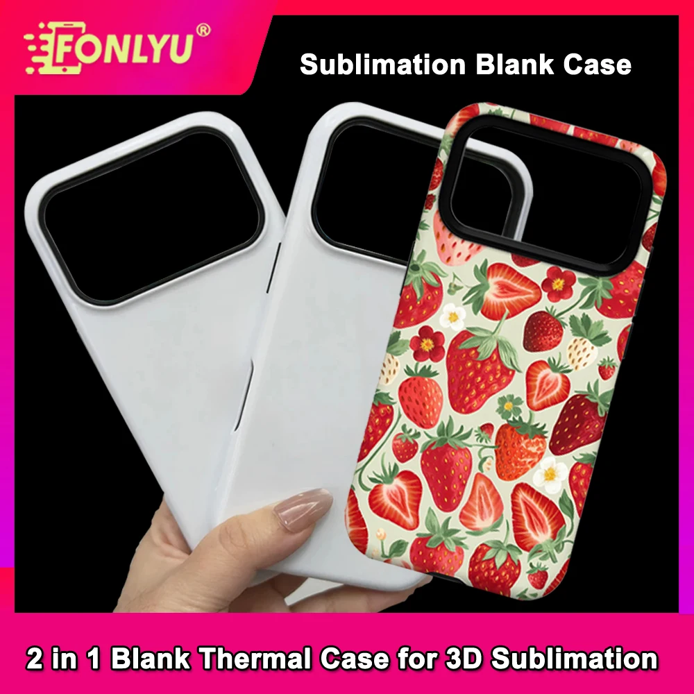 FONLYU Blank Thermal Mobile Cell Phone Case for 3D Sublimation Machine Phone Cover Heat Transfer Printer for iPhone for Samsung