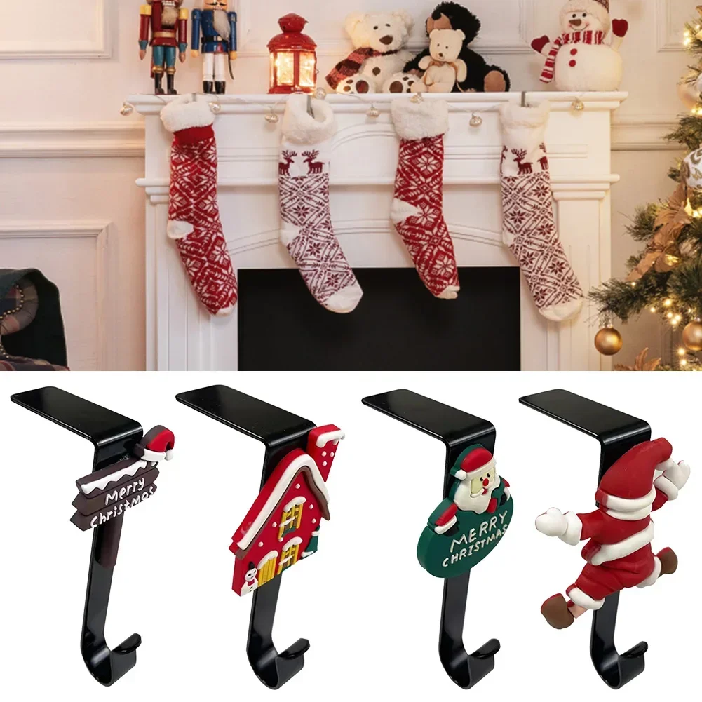 Festive Atmosphere Christmas Holidays Christmas Stocking Holders Christmas Mantel Hangers Suitable For Thick Mantels