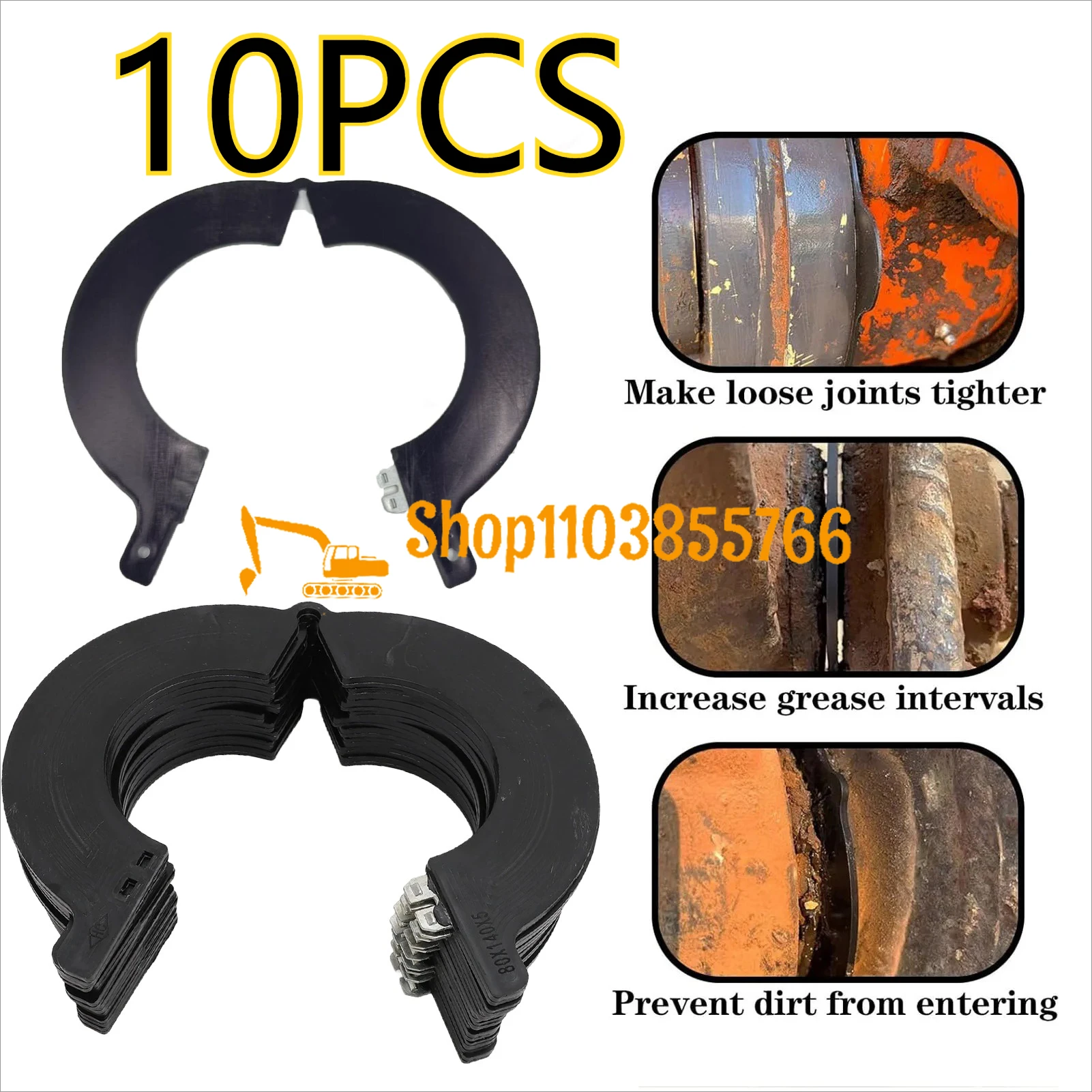 

80 мм новый комплект прокладок для штифтов для увеличения смазки, пыленепроницаемый инженерный пластик, 10 шт. для 337 341 435